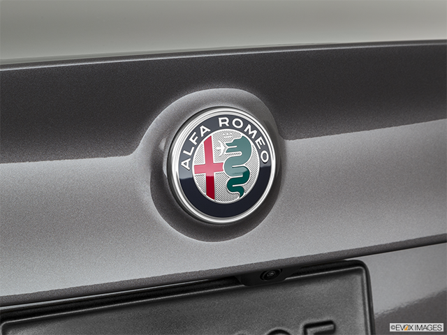 Original Alfa Romeo Giulia Tonale Rear Emblem – Q4 Written Logo – Black – OEM 50556908